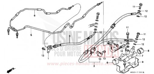 COMMANDE DE DOSAGE SOUPAPE CBR1000FR de 1994